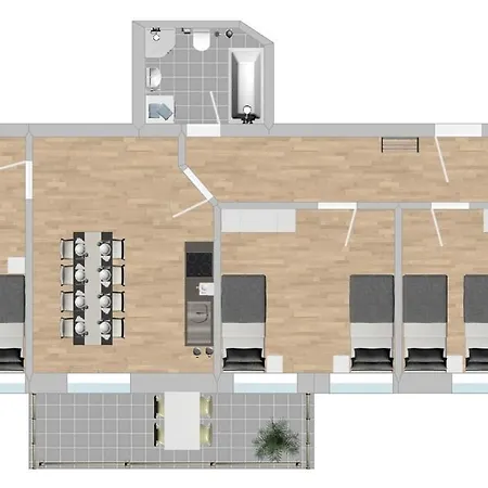 דירה Am1237 Moderne Monteurwohnung Mit Balkon *